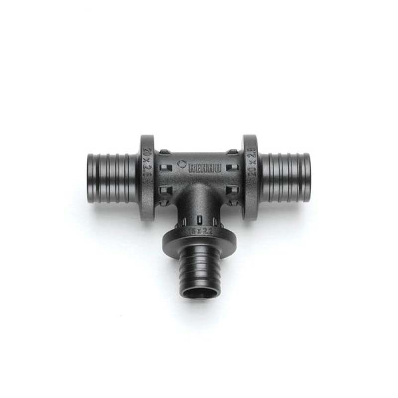 Тройник редукционный надвижной пластиковый REHAU 40х25х40 160068