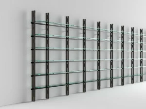 Tonelli Design Модульный книжный шкаф из дерева и стекла