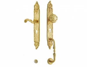 0J1609.Z85.71 Комплект входной двери с замочной скважиной европрофиль 85мм левый Античное серебро