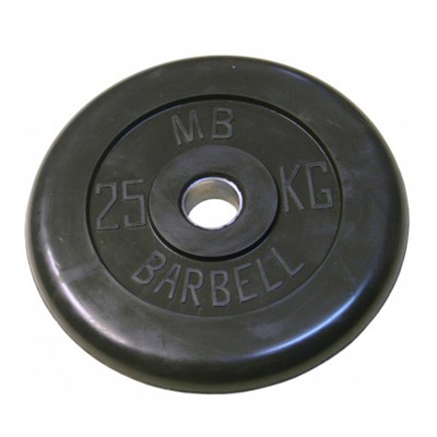 MB26-25 Диск обрезиненый черный mb barbell mb26-25 MB Barbell 