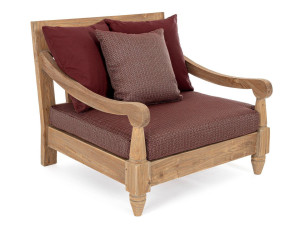 Съемное тканевое садовое кресло с подлокотниками