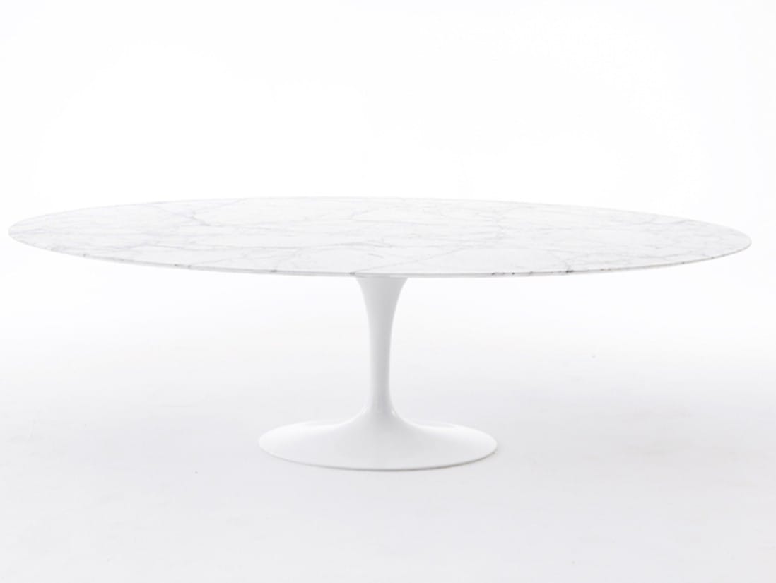 Овальный стол с мраморной столешницей и алюминиевым основанием Knoll Тюльпан ARCH-00081000 - Вид №5