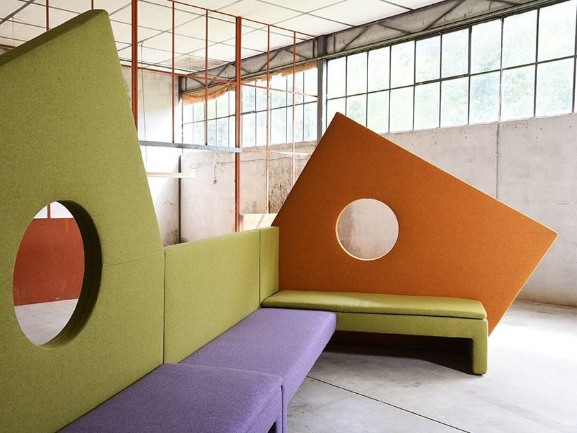 Adrenalina Модульный модульный диван в современном стиле из ткани с высокой спинкой Micromega sun-id-1400311 - Вид №4