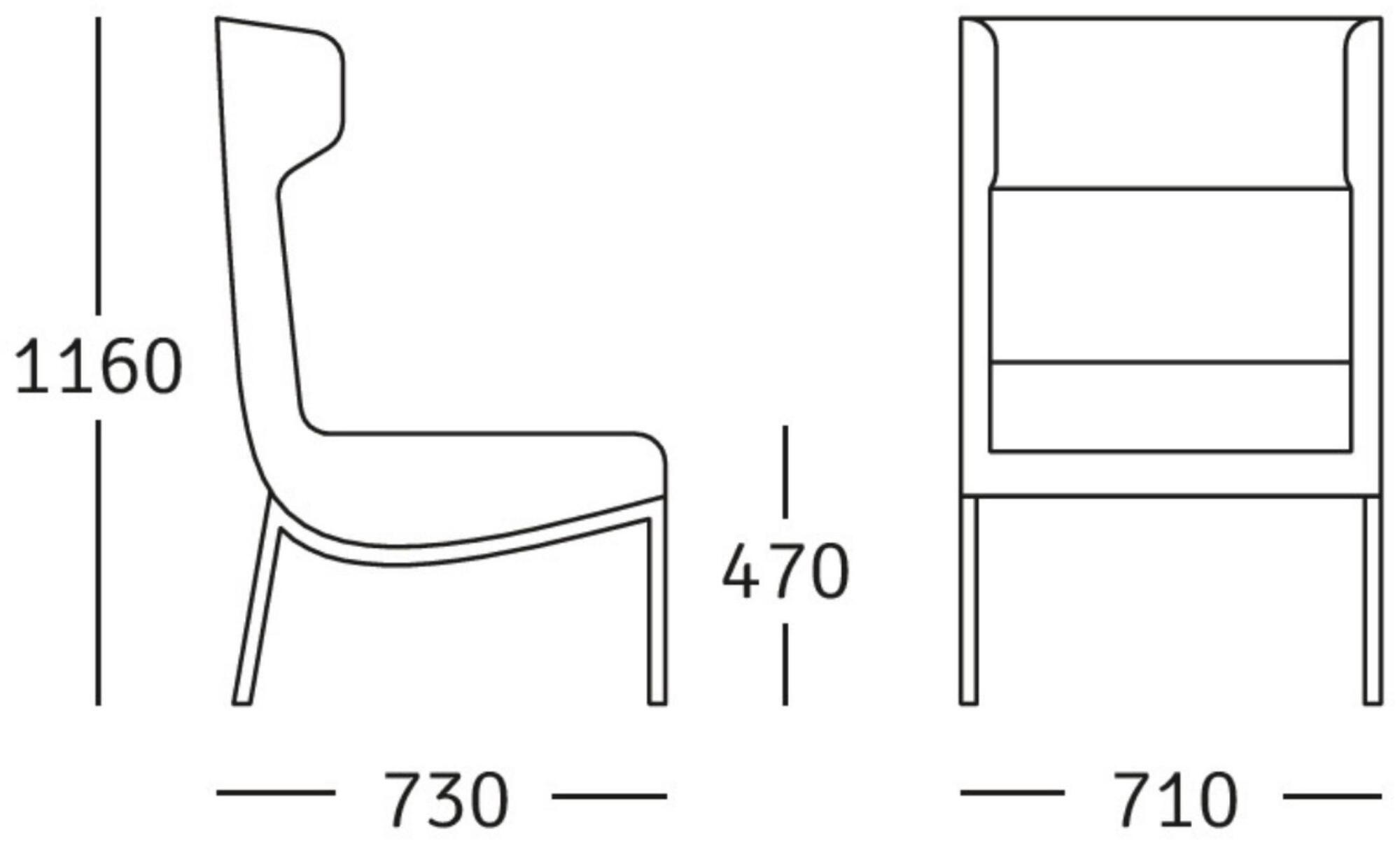 ROSSIN Кресло из ткани с высокой спинкой Aris sun-id-1418188 - Вид №1