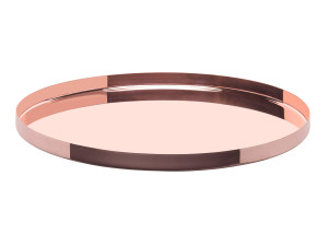 Круглый металлический лоток