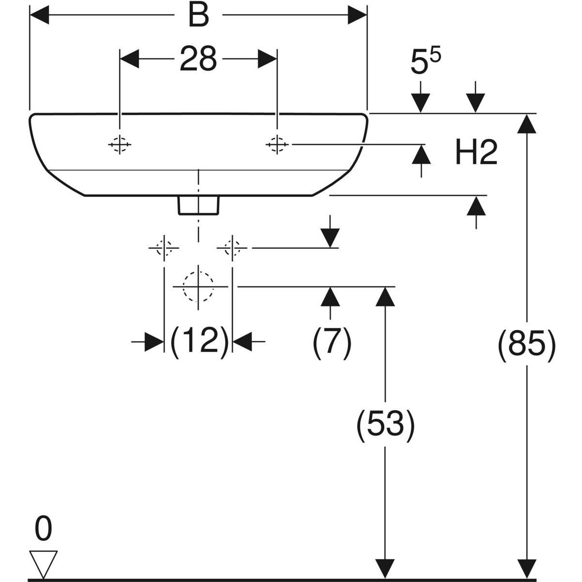 Стеклянная раковина с переливом Geberit Selnova ARCH-00098173 - Вид №4