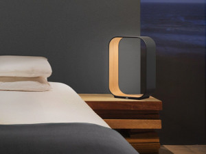 Алюминиевая и деревянная светодиодная настольная лампа с USB-зарядкой