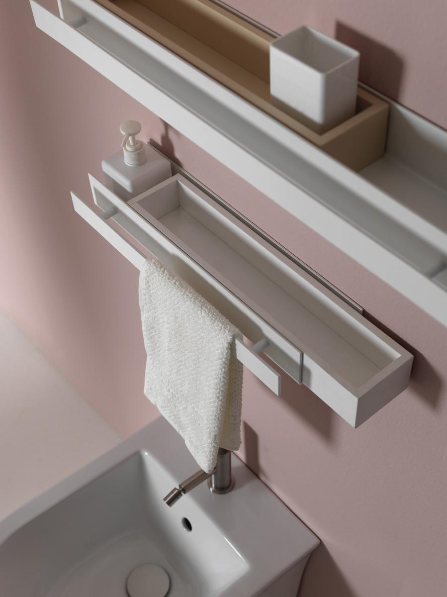 FIMEVE40 - FIMEAS40 Полка рейлинг с держателем полотенца GSG CERAMIC Accessori - Вид №1