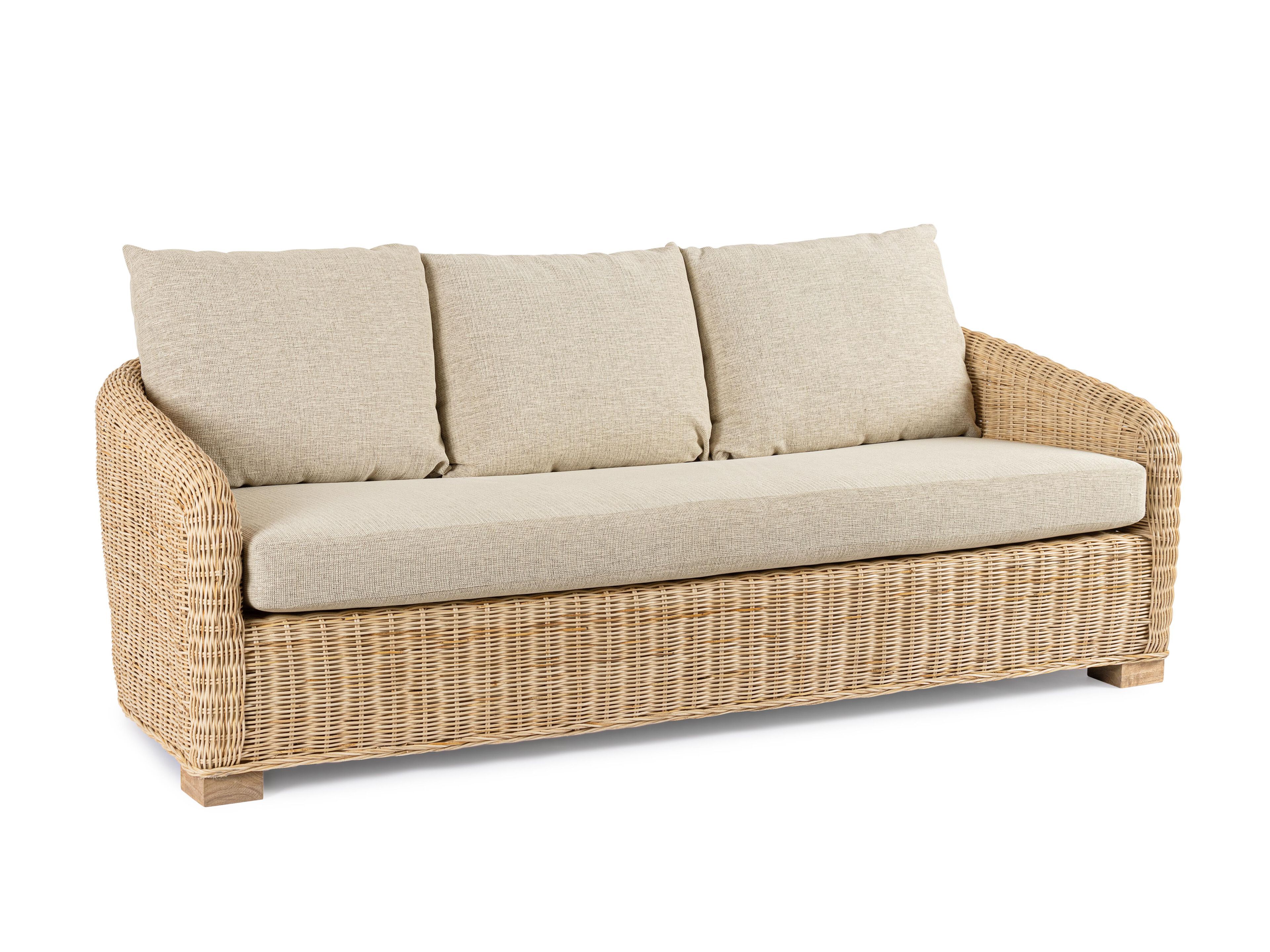 3-местный садовый диван из ротанга BIZZOTTO Кадис ARCH-00030497