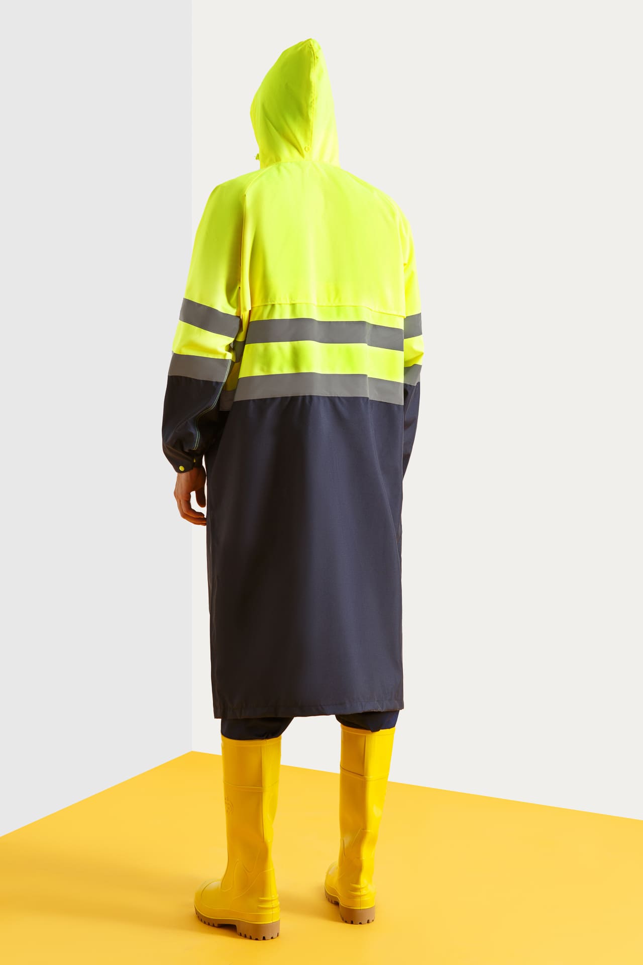 5040615 Плащ Альбатрос + УЦЕНКА лимонный темно-синий  Непромокаемая спецодежда  размер XXXL  - Вид №5
