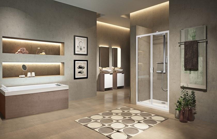 NOVELLINI Угловая душевая кабина с распашной дверцей Lunes 2.0 sun-id-1414606 - Вид №1