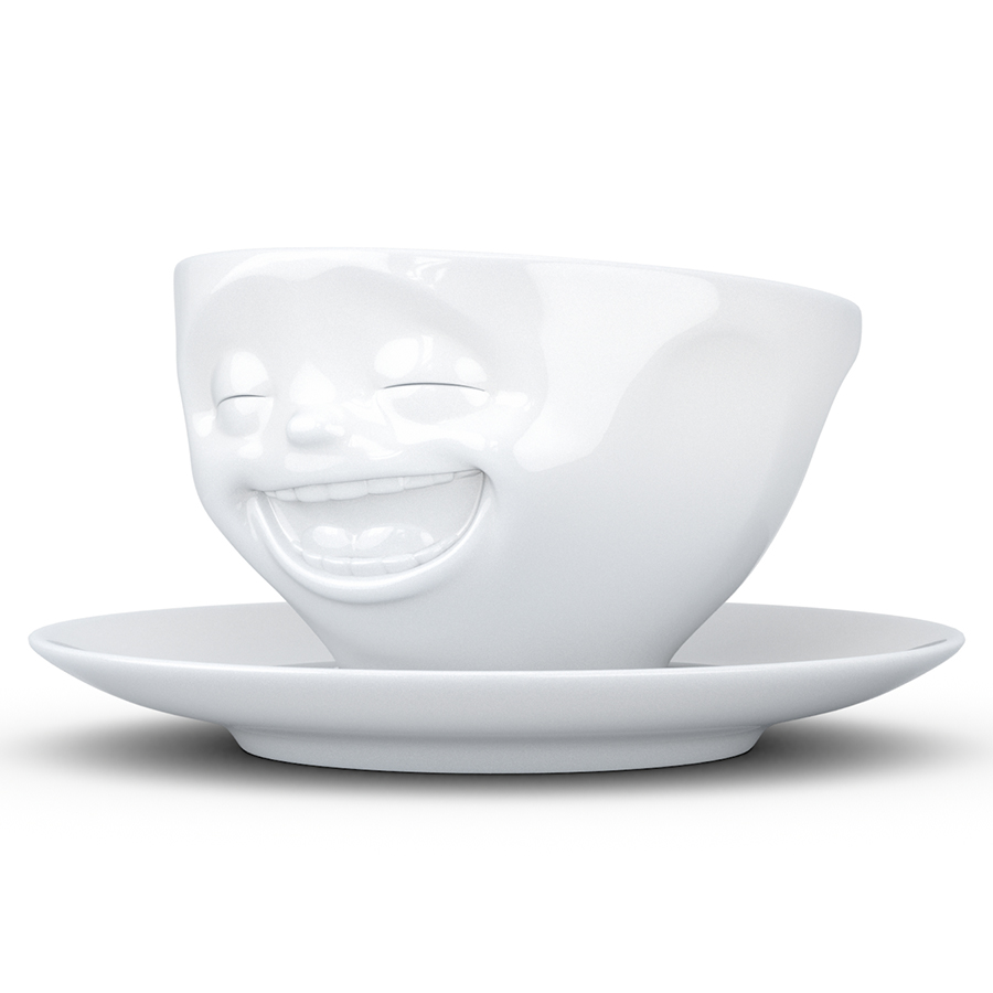 T01.47.01 Чайная пара tassen laughing 200 мл белая Tassen by FIFTYEIGHT PRODUCTS  - Вид №3