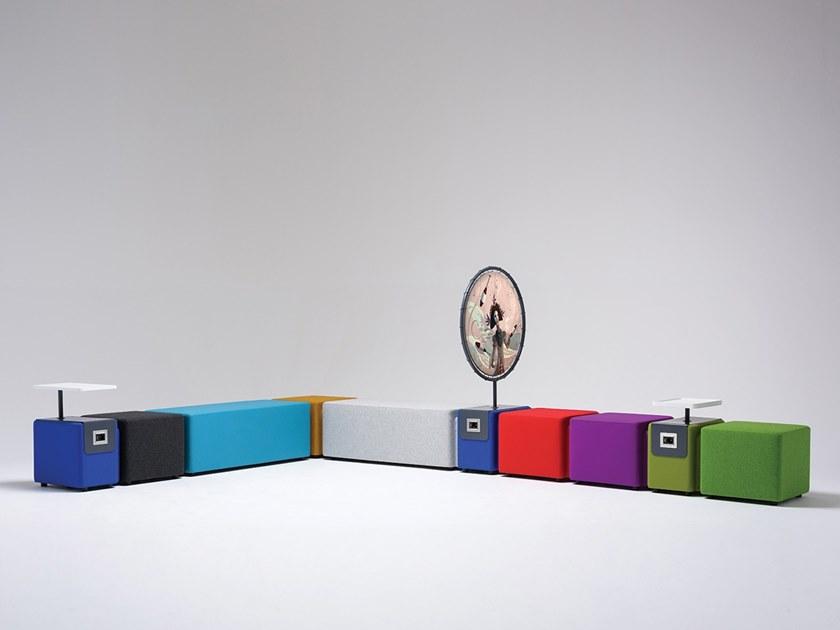 Ersa Модульный модульный квадратный пуф из ткани Carnival sun-id-1379261 - Вид №3