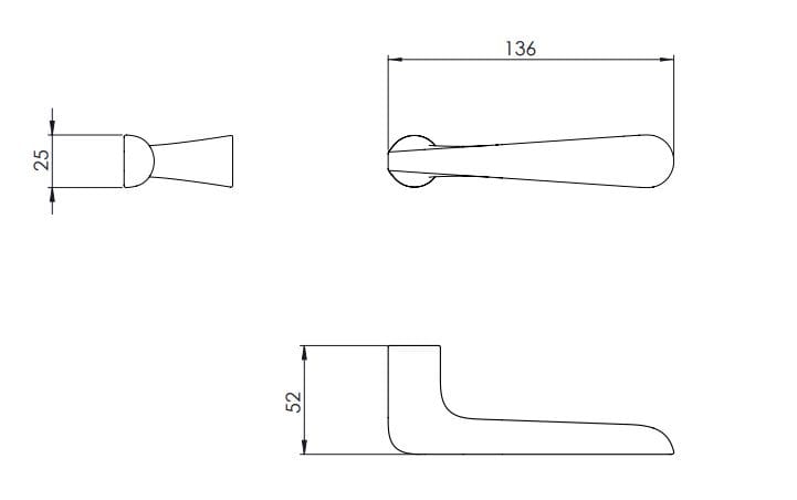 Ручка зама без розетки VERUM обнаженная ARCH-00118759 - Вид №7