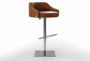 Tonino Lamborghini Casa Высокий кожаный табурет со спинкой Long beach