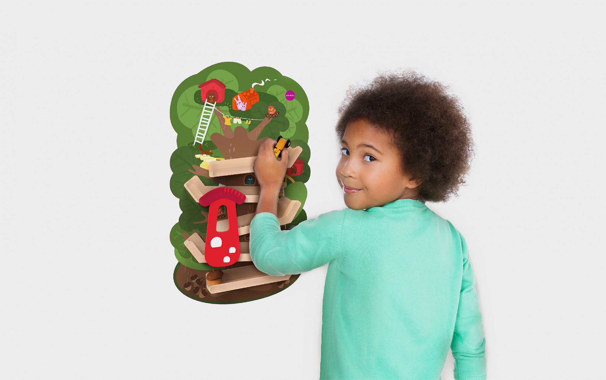 Развивающая игрушка на стену Vertiplay "Приключение на вершине дерева" ORIBEL  322595 Зеленый Santreyd  - Вид №2