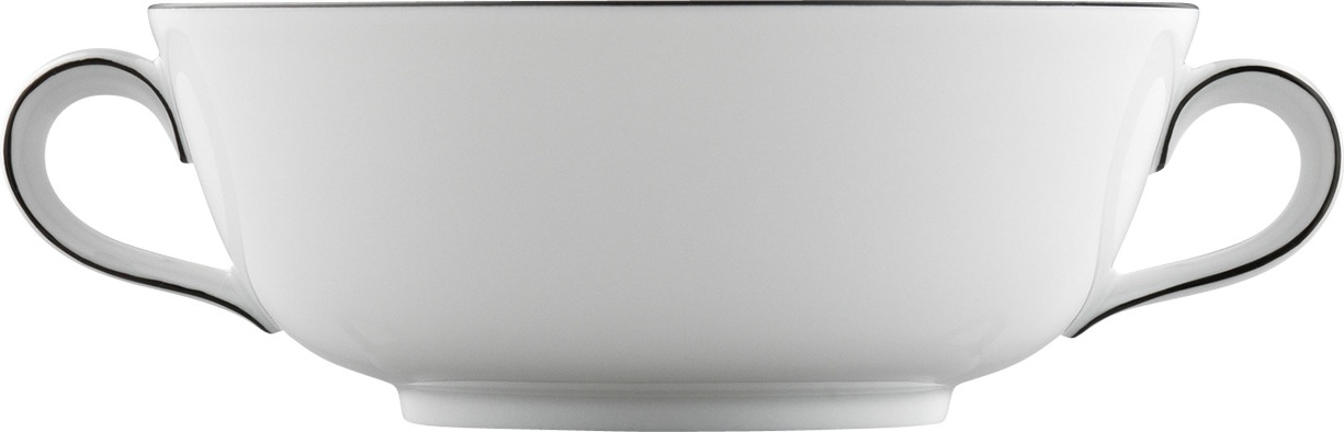 10642825 Furstenberg Чашка для супа Furstenberg "Вагенфельд" 300мл (с чёрным кантом) Фарфор, Керамика 