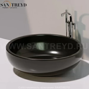 Flaminia FONTANA Ванна свободностоящая 135 см черная FN135.9017