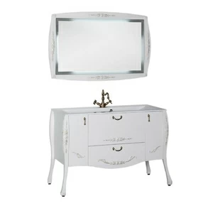 Комплект мебели Aquanet Виктория 120 белый/золото