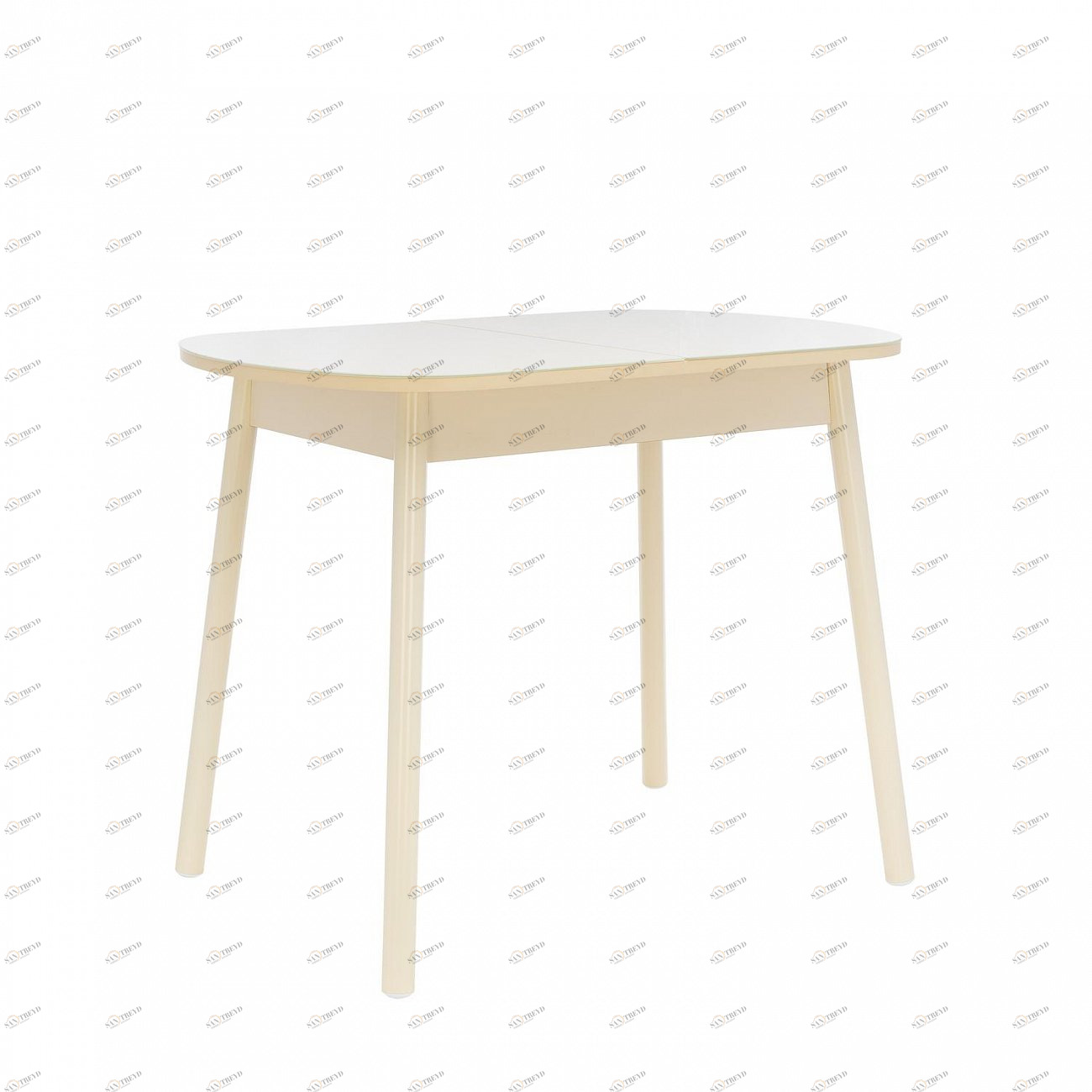 Обеденный стол раздвижной прямоугольный кремовый Leset "Мидел Мини" IMPEX  00-3967120 Бежевый 