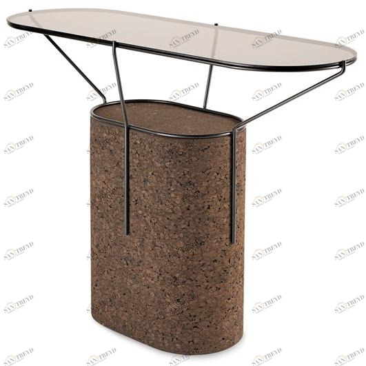 BlackCork Овальная консоль из пробки и стекла Frame sun-id-1490732