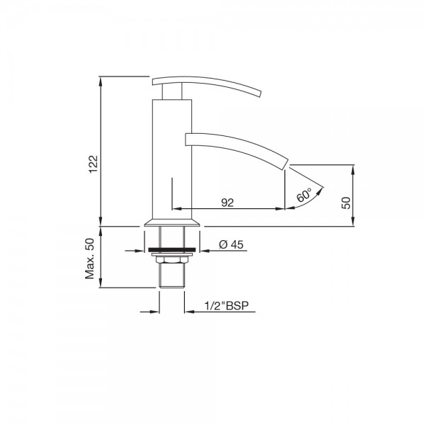 SIG-BLM-4100 Кран для раковины Artize Signac Матовый черный  - Вид №1