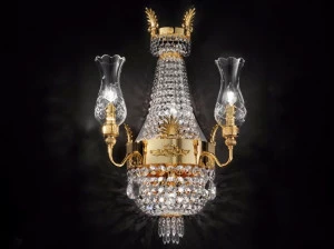 Masiero Настенный светильник из латуни с кристаллами Impero & deco