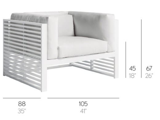 Тканевое садовое кресло с подлокотниками GANDIABLASCO DNA ARCH-00043910 - Вид №9