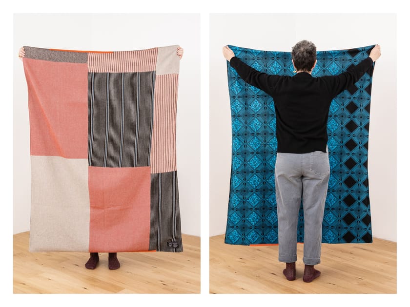 Двусторонний плед из шерсти и хлопка isOnAir 50 повторов ARCH-00135580