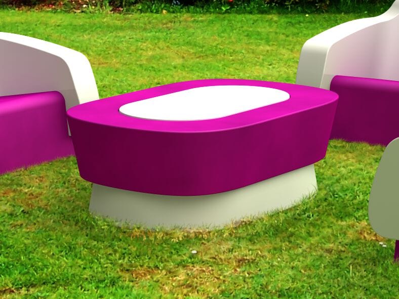 Овальный журнальный столик из полиэтилена Kloris HANOI ARCH-00149095