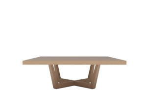 Низкий квадратный журнальный столик из дуба