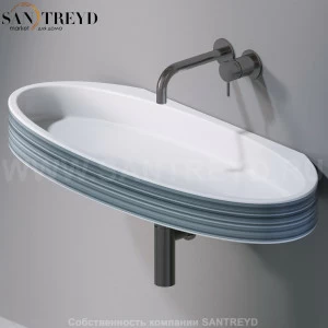 L016T1RPV4.431 Подвесная раковина настенная овальная A. e T. Italia P35 белая