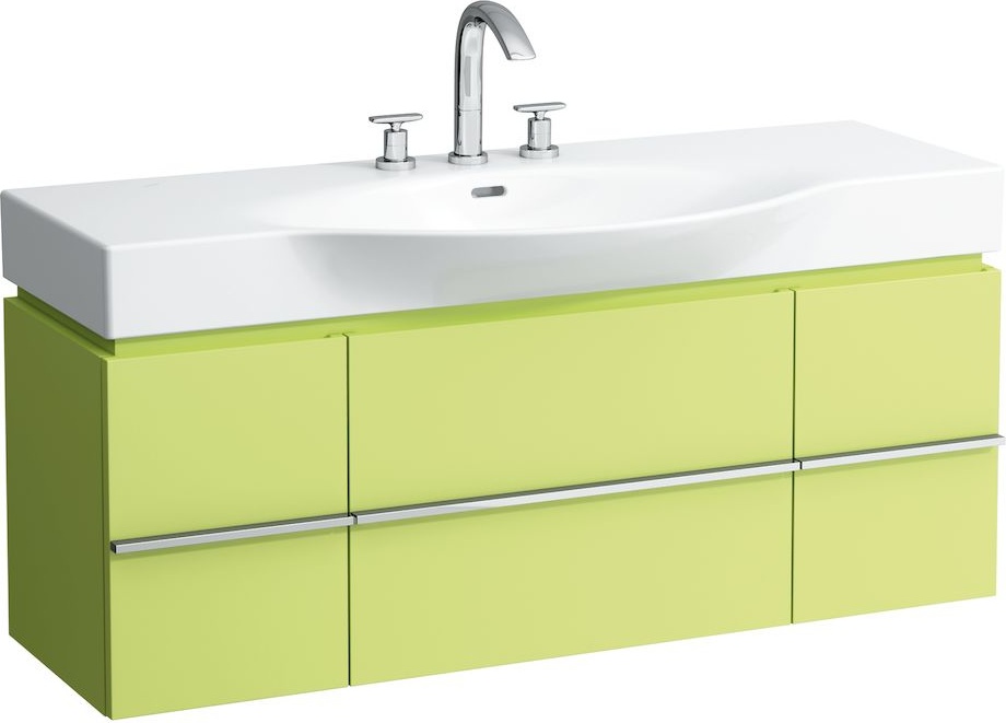 H4013020755191 Шкафчик под раковину, для раковин 811704, 812704, 2 выдвижных ящика с 2 дверцами, 2 стеклянные полки LAUFEN PRO - Вид №9