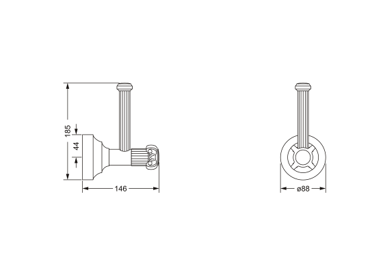 Держатель для запасного рулона туалетной бумаги JOERGER Aphrodite 607.00.015.000 - Вид №1