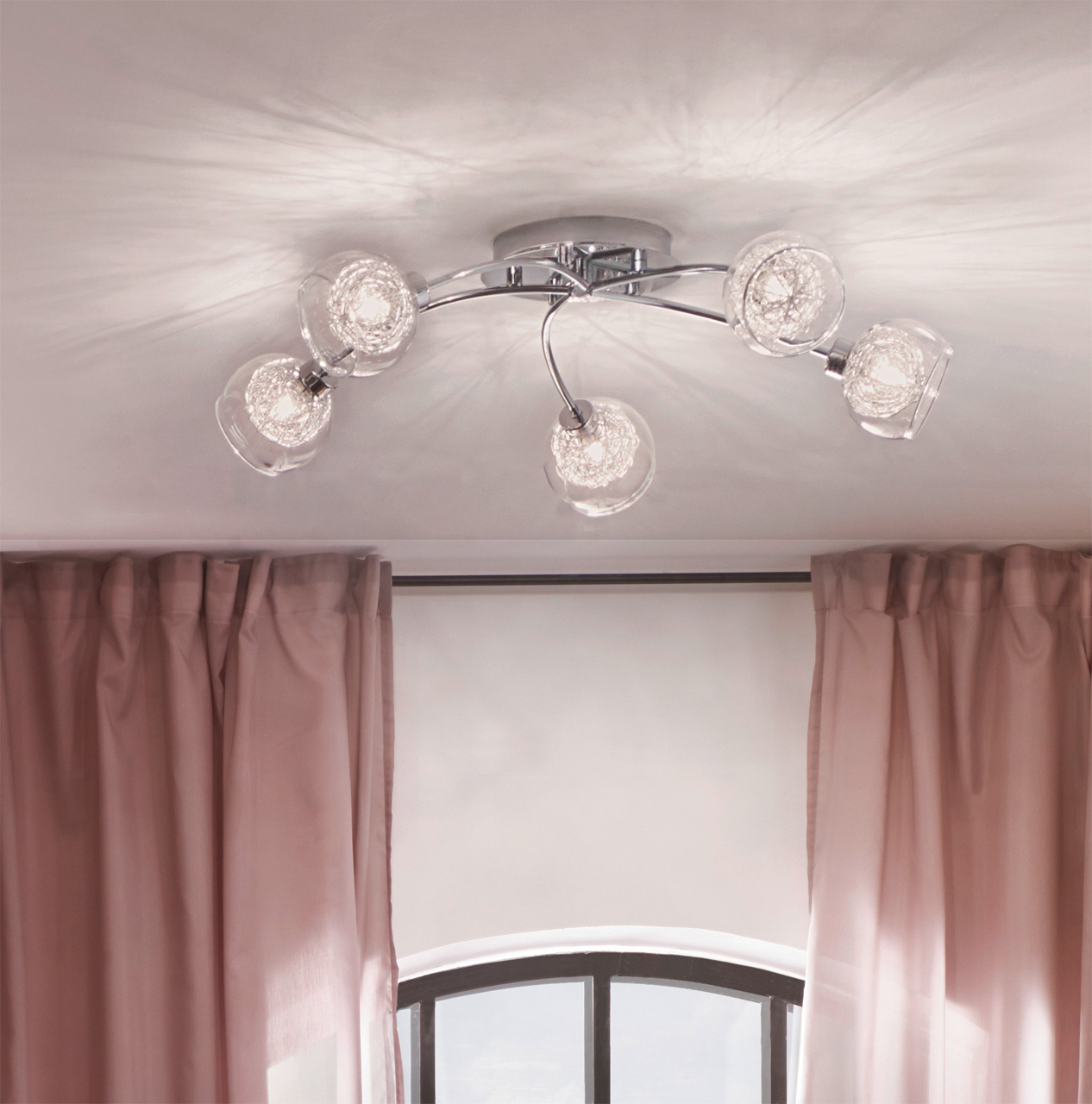 Потолочная люстра Eglo Oviedo 93055 EGLO OVIEDO 058281 Хром  - Вид №1