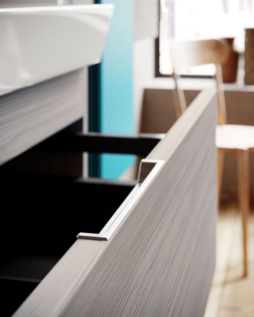 Mobiltesino Подвесная тумба под умывальник из ламината с зеркалом Cromo sun-id-1378639 - Вид №3