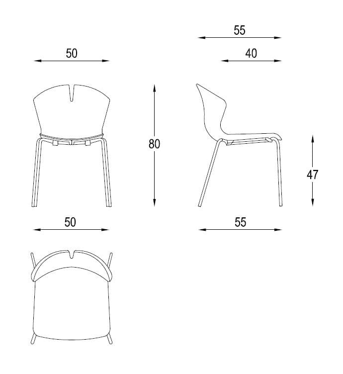 Штабелируемый стул для конференций Diemme Red Hot ARCH-00123574 - Вид №3