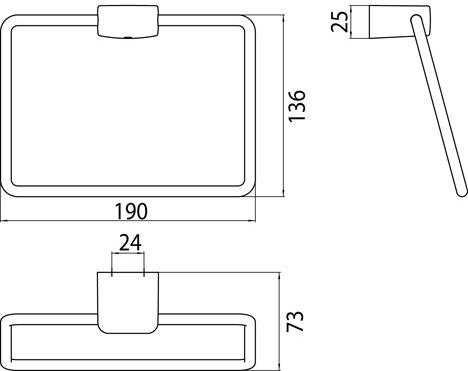 Emco Bad Кольцо для полотенца из металла Trend 0255 001 00 - Вид №2