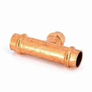 Тройник пресс 18x15x18 медный IBP