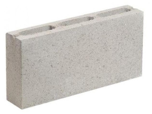 Однокамерный бетонный вибро-сжатый блок для кладки