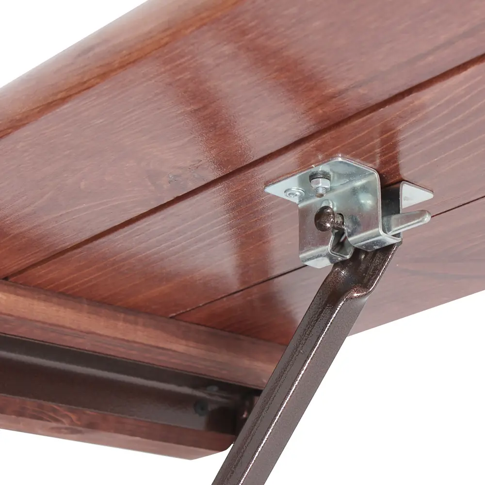 Скамья Naterial Тироль складная 148х35х48 см сталь/дерево темно-коричневая STLM-2139166 - Вид №10