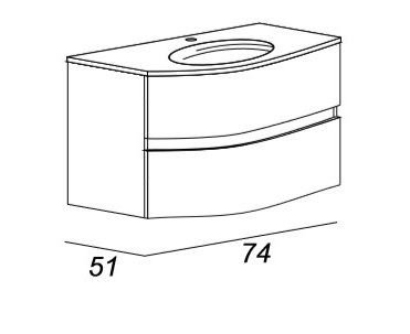 Мебель для ванной CEZARES DALILA 54706 Rovere tabacco  - Вид №1
