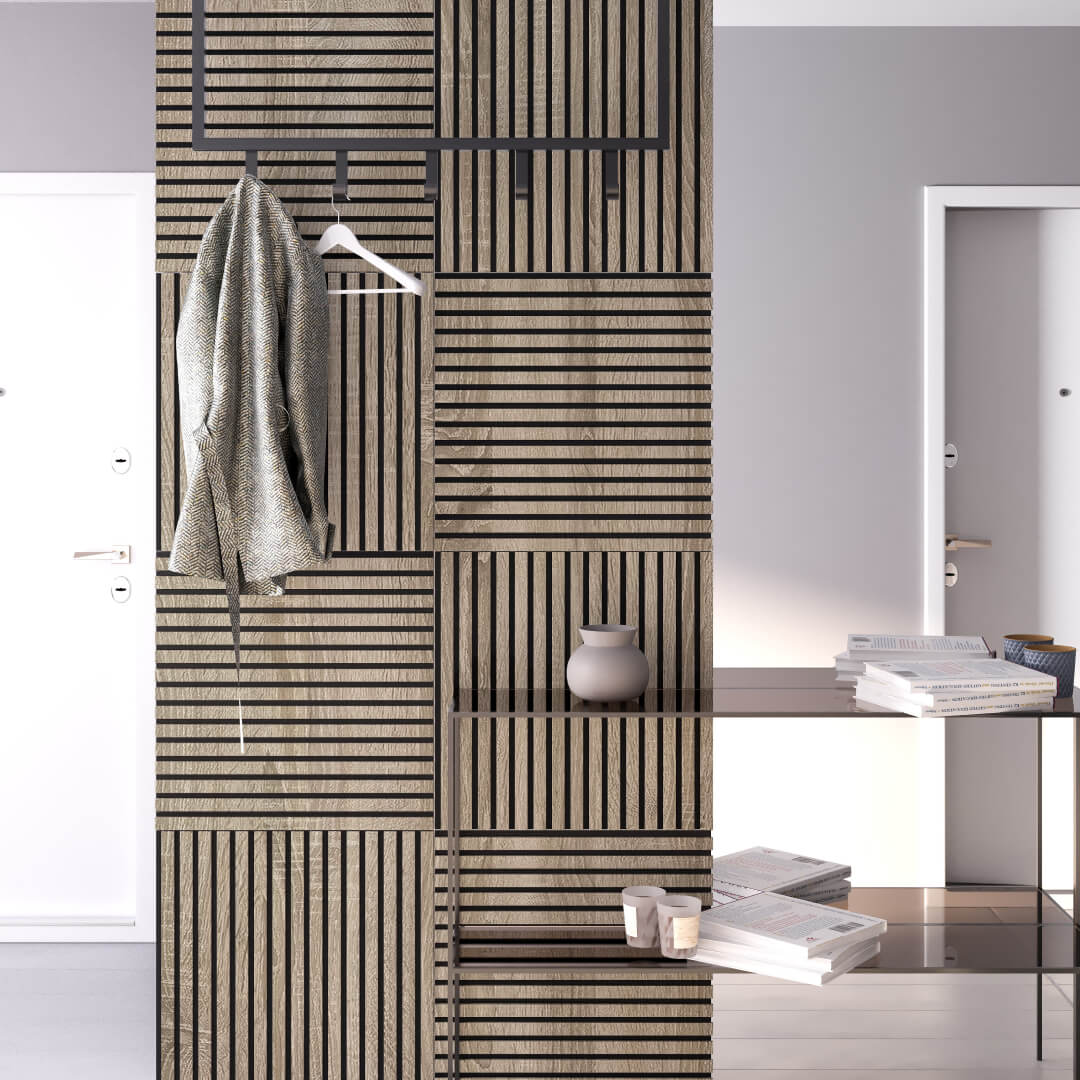 Панель Стеновая Акустическая Stella Comfort Standart Дуб Винтаж 600х600х9 (уп.1шт.) STSR-13 - Вид №5