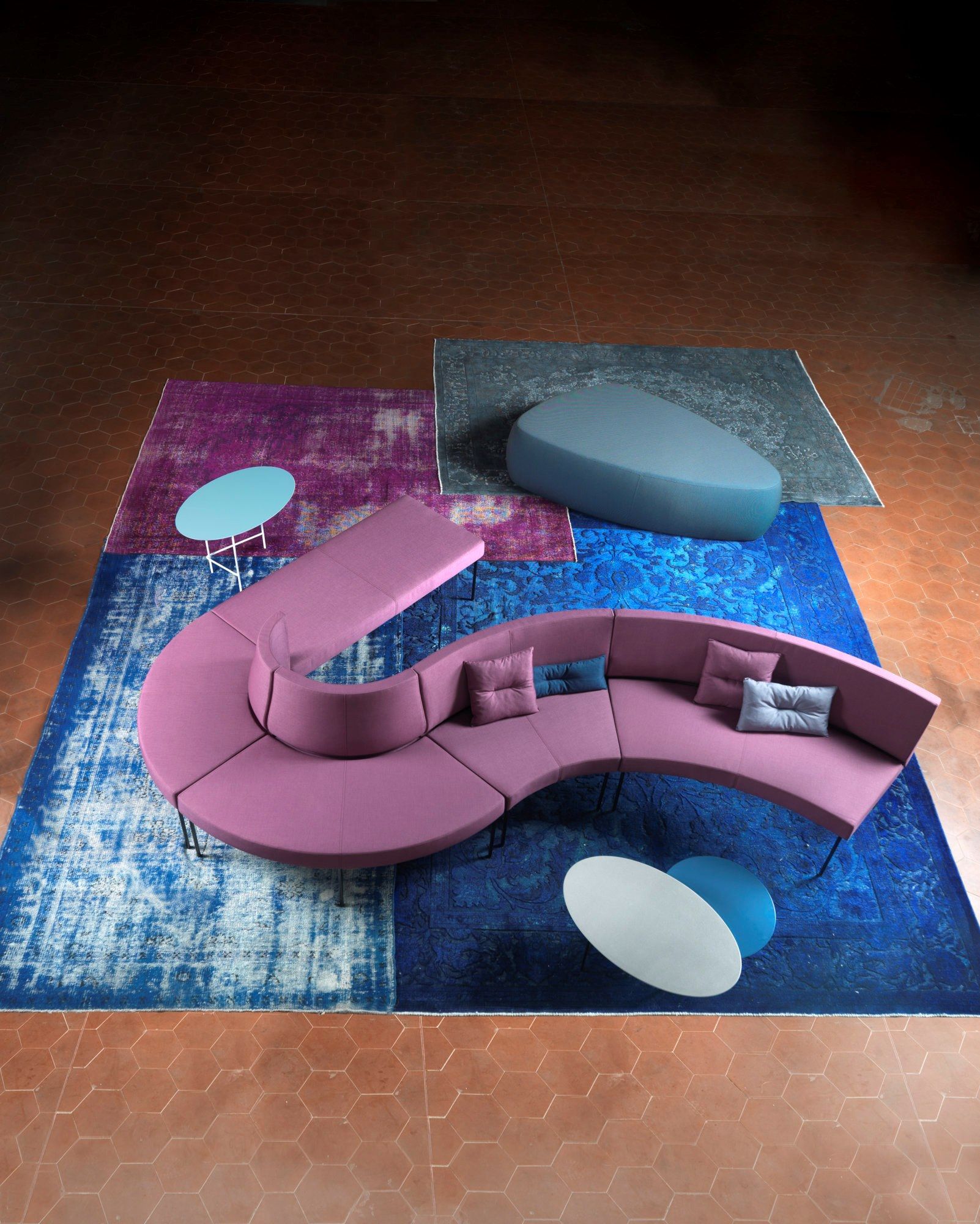 Модульная скамья из ткани со спинкой SITIA Laguna ARCH-00146120 - Вид №11