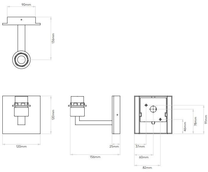 Astro Lighting Бра из цинка с фиксированным кронштейном Azumi sun-id-1427422 - Вид №12