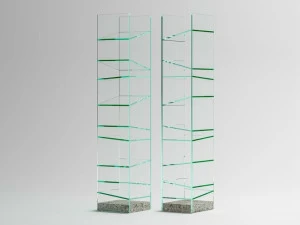 Tonelli Design Отдельностоящий стеклянный книжный шкаф