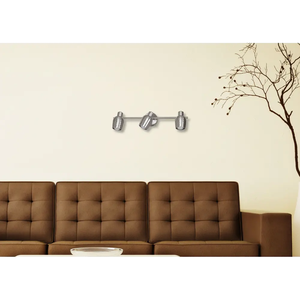 Спот поворотный Siena 3 лампы 6 м² цвет сатин никель Escada STLM-2119983 - Вид №6