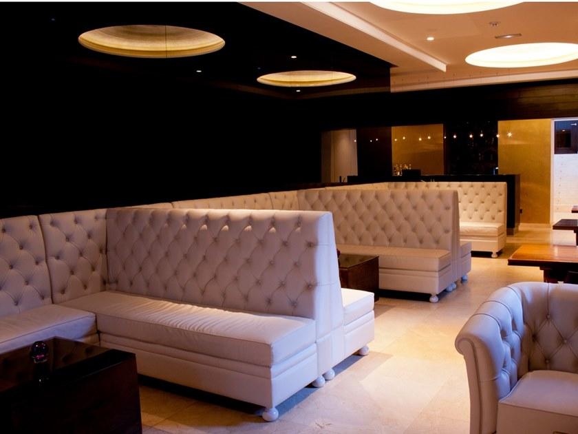 CREARTE COLLECTIONS Стеганая модульная кожаная скамья со спинкой  80  - Вид №1