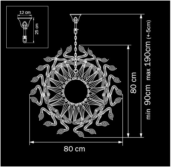 Подвесная люстра Lightstar Medusa 890184 LIGHTSTAR ДИЗАЙНЕРСКИЕ, MEDUSA, ШАР 056307 Оранжевый  - Вид №1