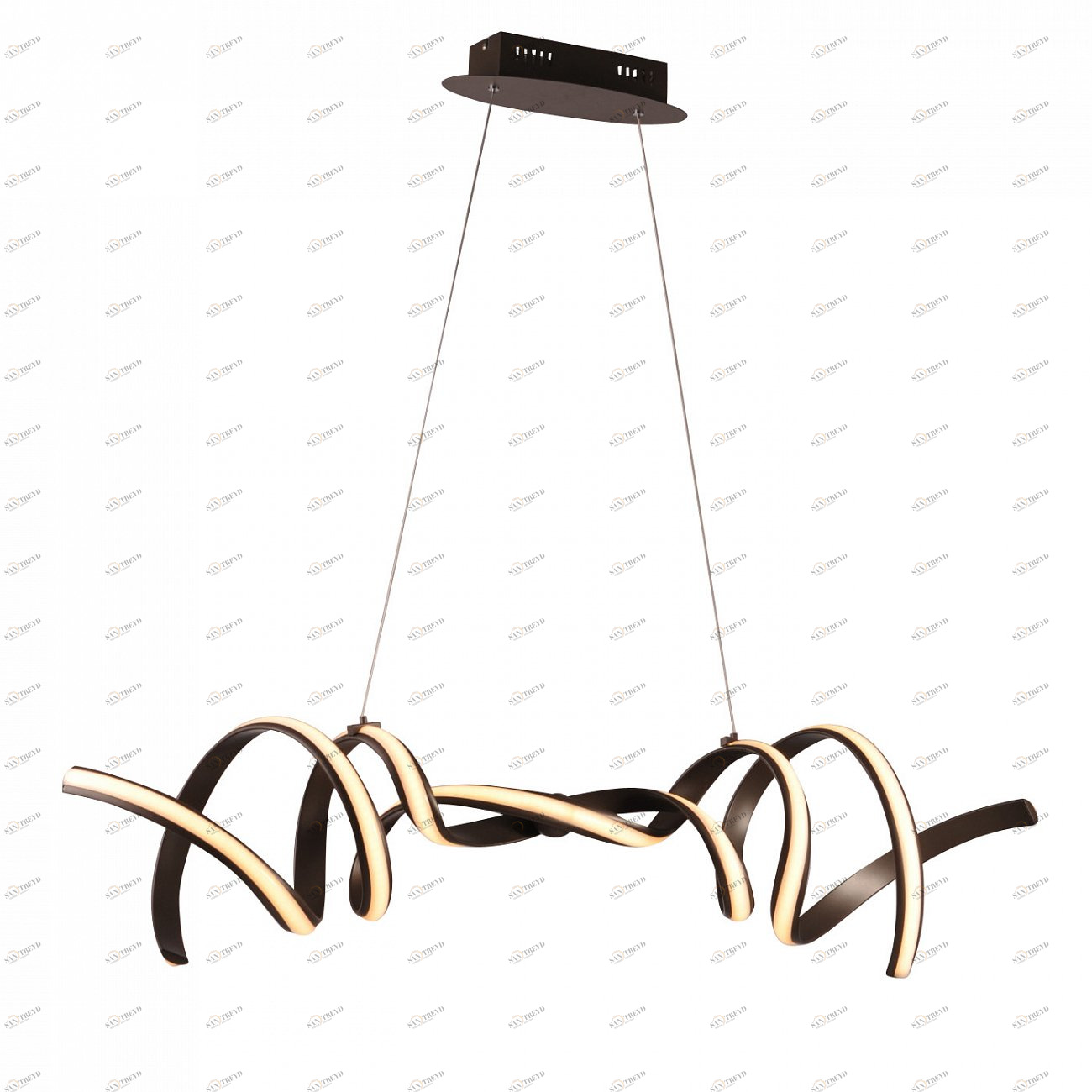 Светильник подвесной 30х100 см бронзовый Fluire 2C MD8690-2C dark bronze DELIGHT COLLECTION ДИЗАЙНЕРСКИЕ 00-3882329 Бронза;прозрачный 